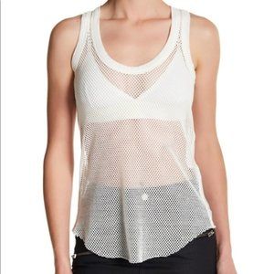 Zadig & Voltaire White Weep Fishnet Tank Top M